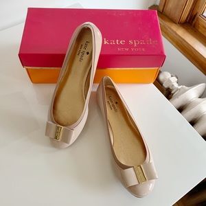 Kate Spade Tock Flats in Pale Pink Patent US 8M